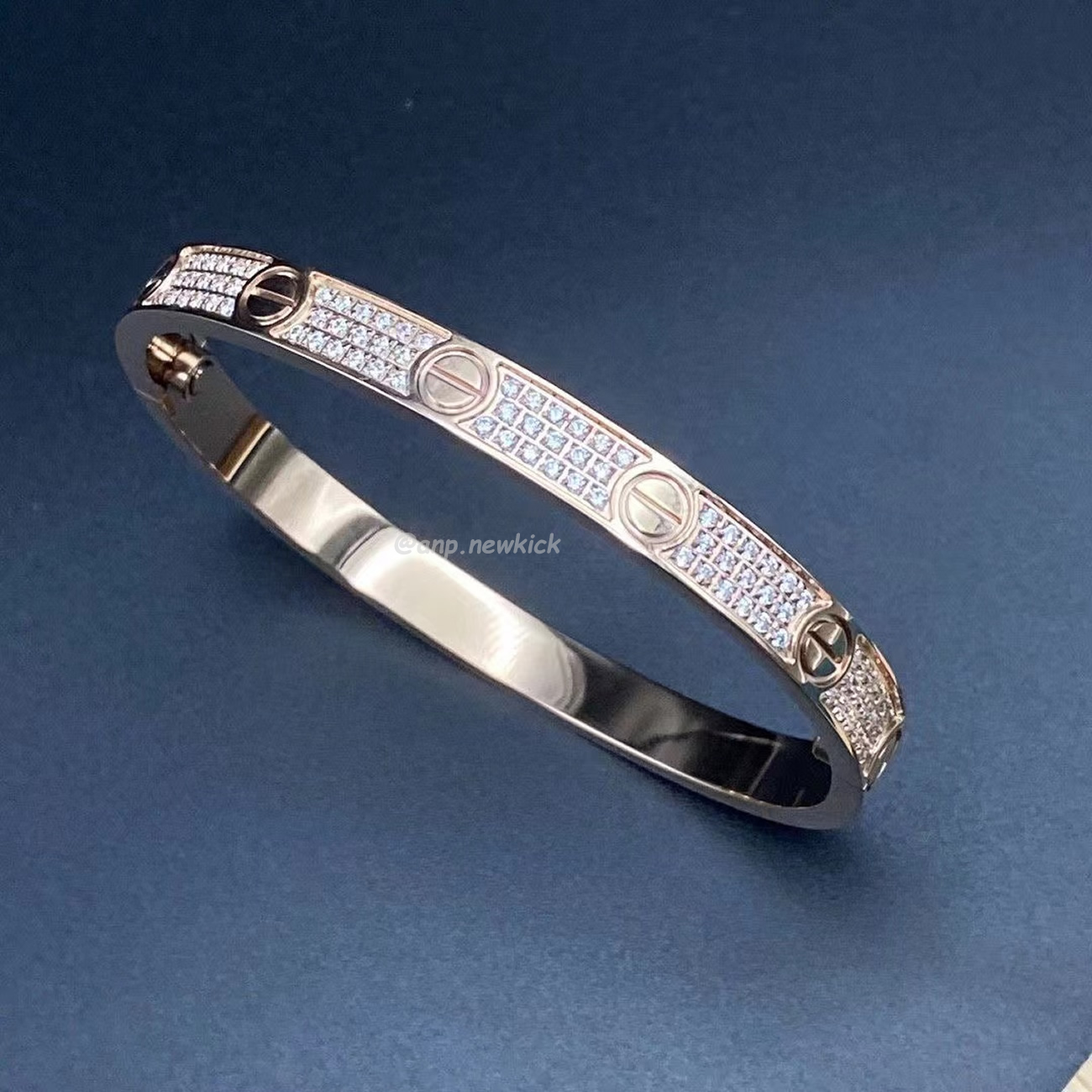 Cartier Bracelet Wide Version Full Sky Star Gold Rose Gold Platinum (4) - newkick.vip